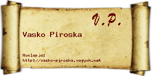 Vasko Piroska névjegykártya