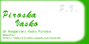 piroska vasko business card